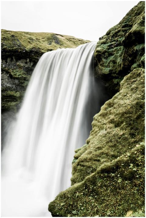 Breathtaking view of the iconic Skogafoss waterfal