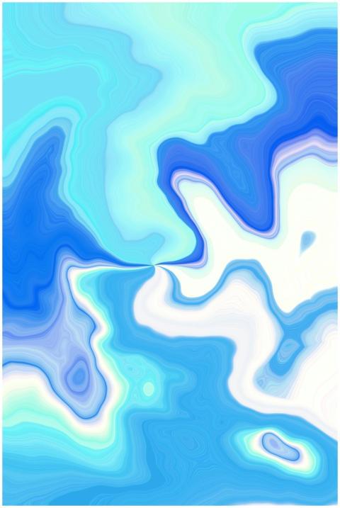 Striking abstract art with swirling blue and white