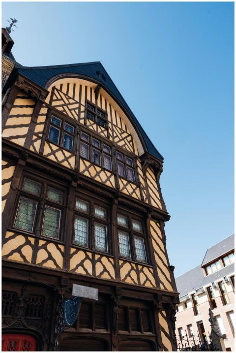 Explore the historic half-timbered architecture of