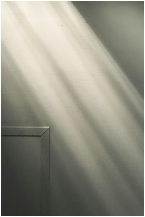 A minimalist wall featuring natural light casting