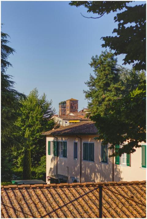 Charming Lucca scene featuring historic architectu