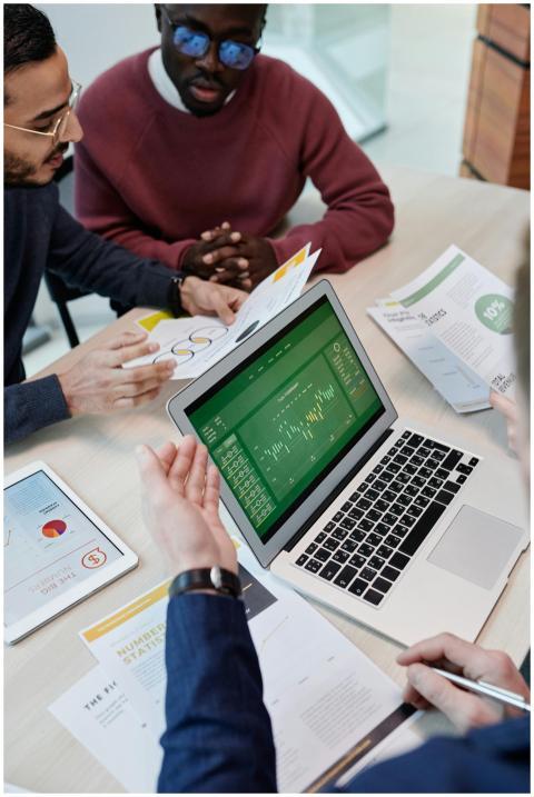 A multicultural team engaged in a collaborative me