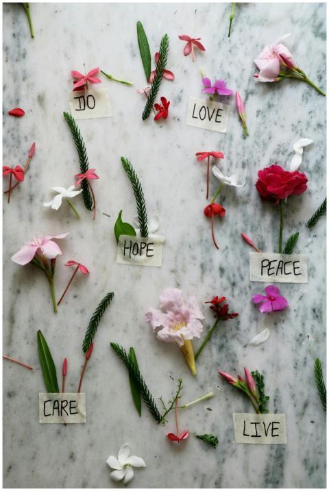 Top view of creative arrangement of various fresh