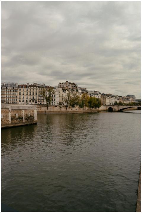 Peaceful morning view over the Seine River in Pari