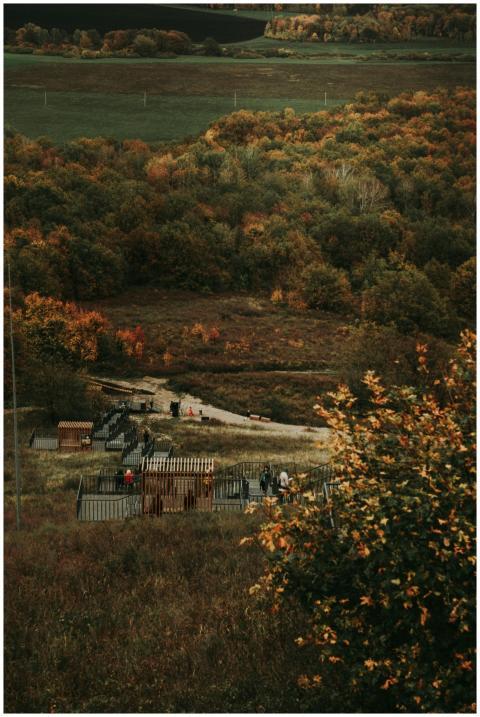Scenic autumn view of a hilly landscape in Bashkor