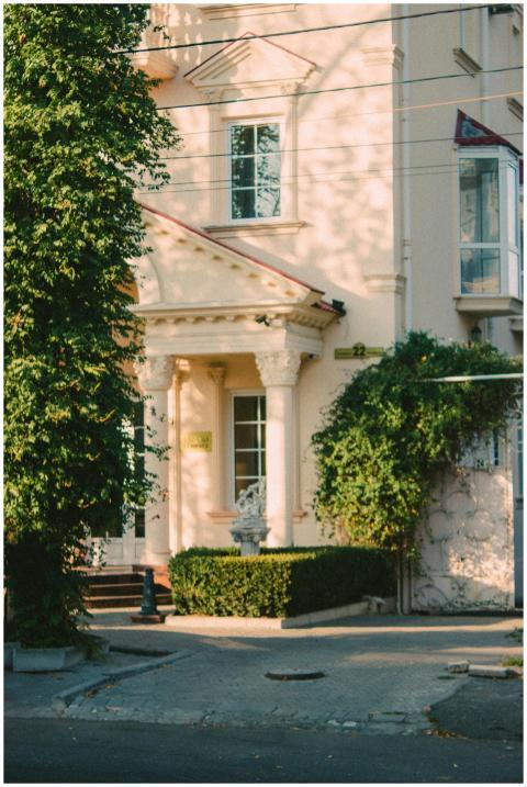 Classical facade of an elegant building in sunligh
