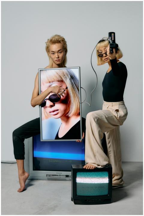 Edgy editorial fashion shoot featuring models with