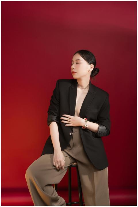 Stylish portrait of an elegant woman in formal att