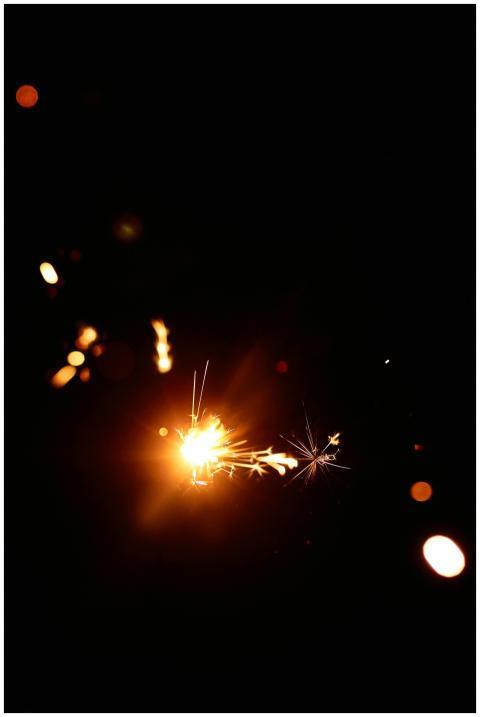 Dynamic close-up of a dazzling sparkler illuminati