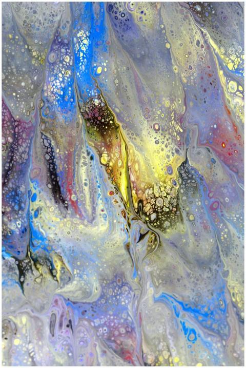 Colorful abstract fluid art with dynamic textures