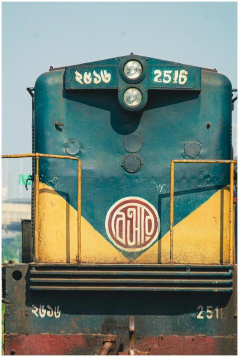 Vintage Locomotive Bengali Script