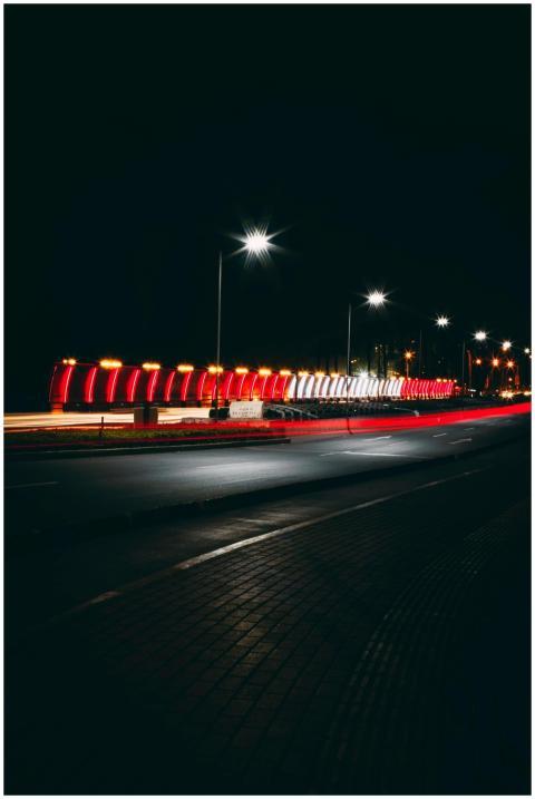 A captivating night view of an illuminated street
