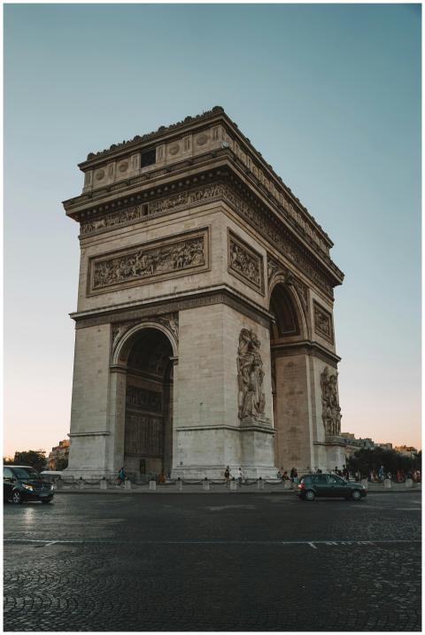 A stunning view of the Arc de Triomphe in Paris ca