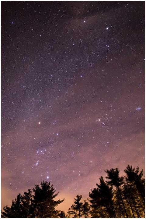 Beautiful view of the Orion constellation in a sta