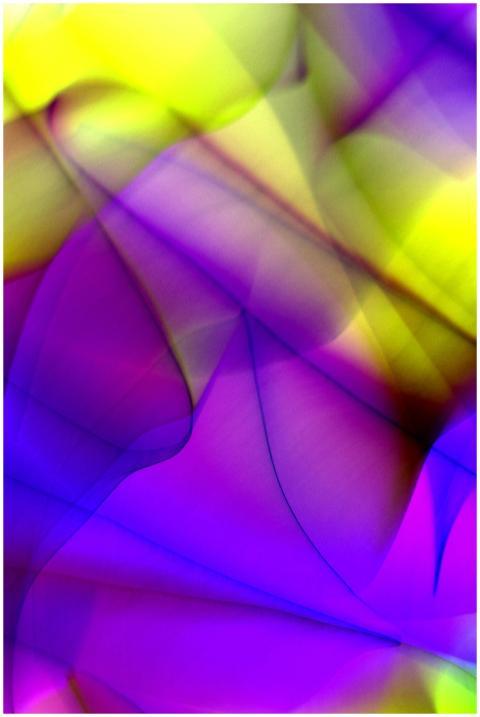 Colorful abstract light painting with vivid yellow