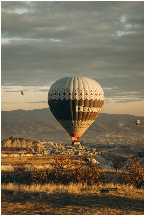 Captivating hot air balloon during sunrise in Capp