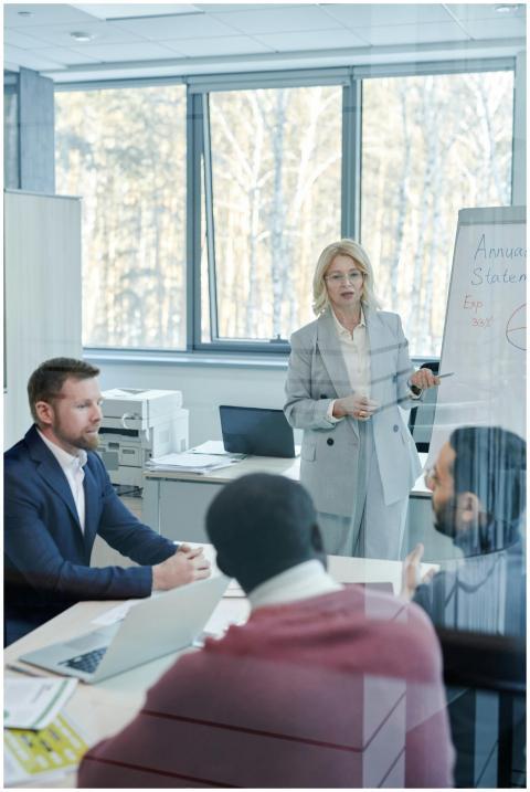 Corporate brainstorming session with professionals