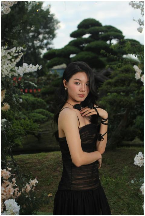 Elegant Woman Posing Serene