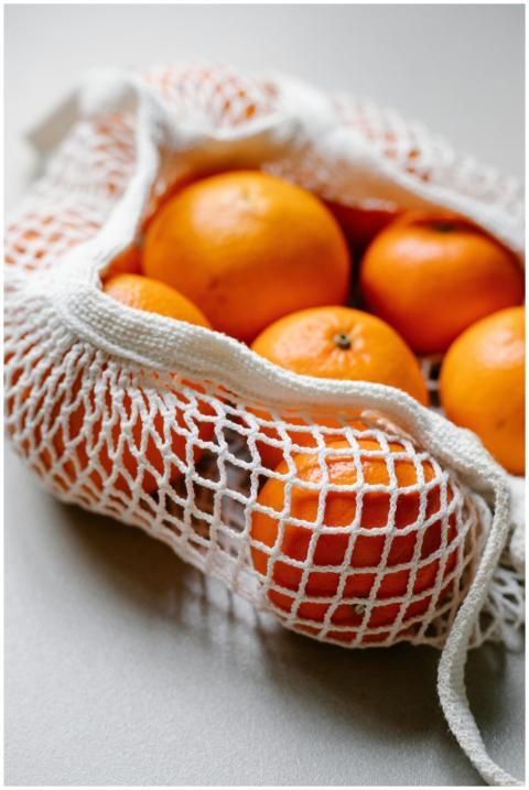 Bunch of ripe healthy bright tangerines and juicy