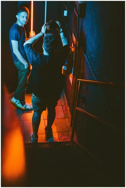 A vibrant nightlife scene in Buenos Aires, capturi