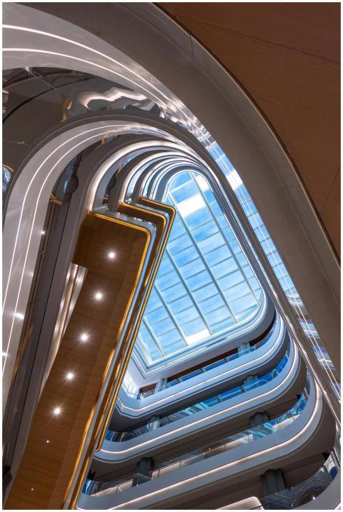 View of a modern multi-storey building interior fe