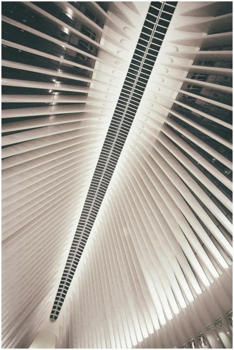 Explore the futuristic architectural interior of t