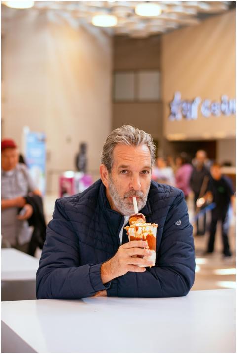 Middle Aged Man Enjoying