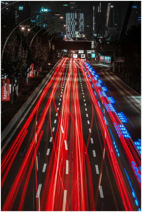 Nighttime City Highway Light