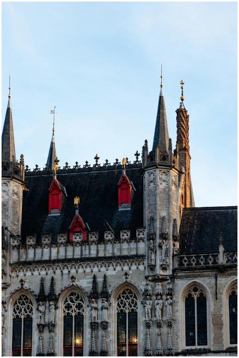 Captivating view of the Gothic-style Bruges Town H