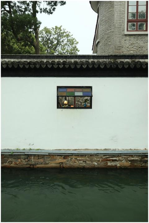 A serene view of a traditional Chinese building by