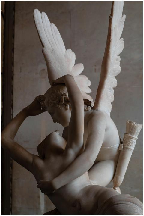 Classic sculpture 'Psyche Revived by Cupid's Kiss'