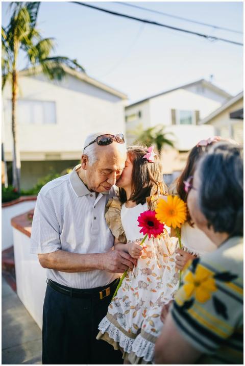 Asian family enjoying a sunny day outdoors, showca