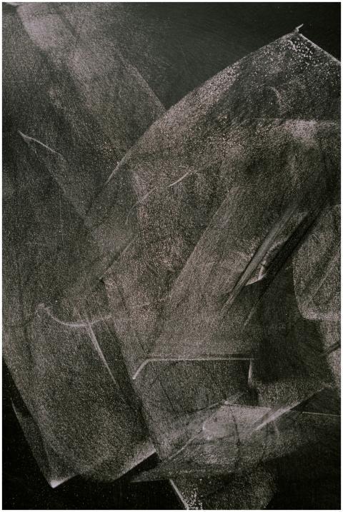 Abstract blackboard surface with smudged chalk mar