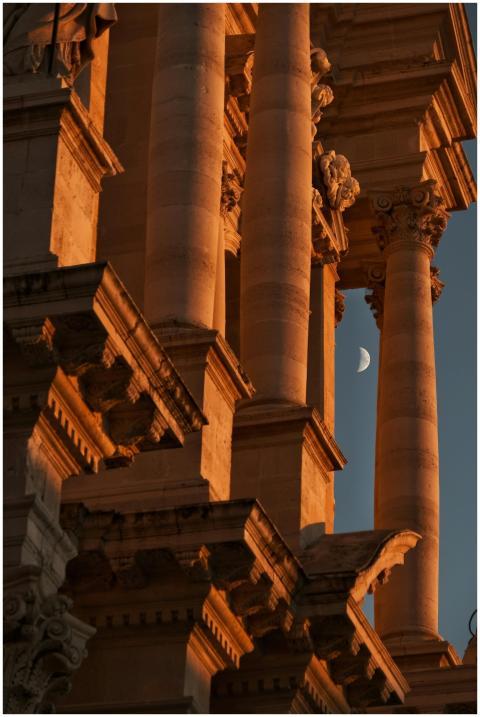 Capture of ancient temple columns in Sicily, Italy