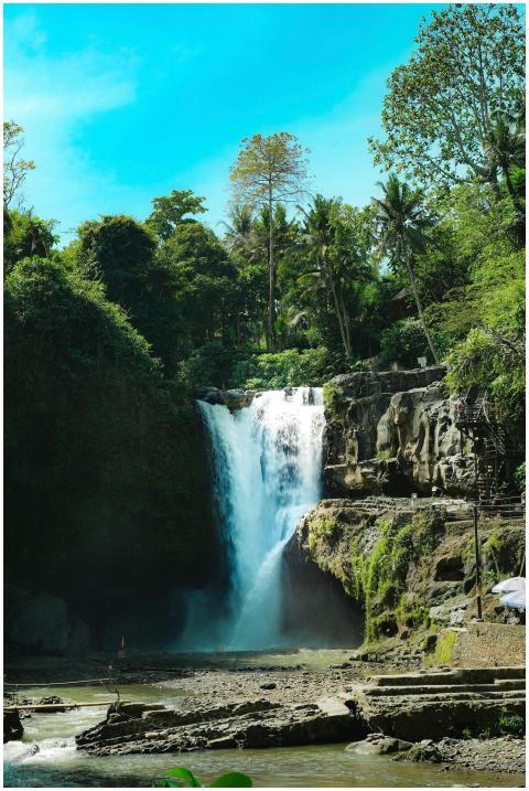 Breathtaking view of Tegenungan Waterfall amidst l