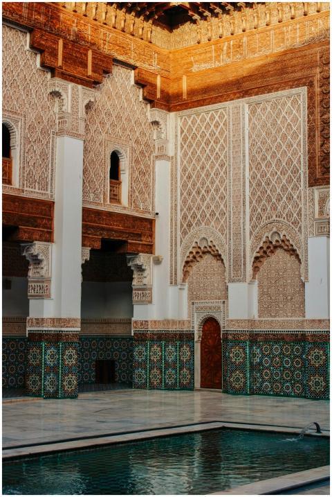 Intricate Islamic architecture of a historic madra