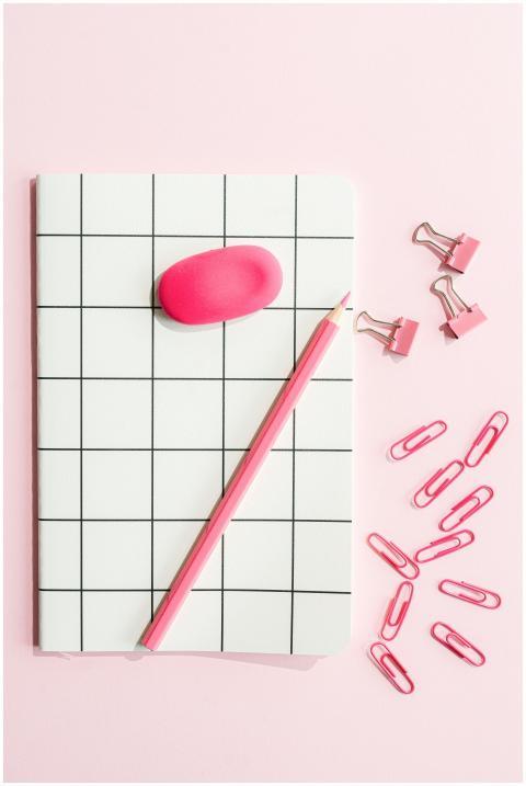 Stylish pink stationery arrangement featuring a no