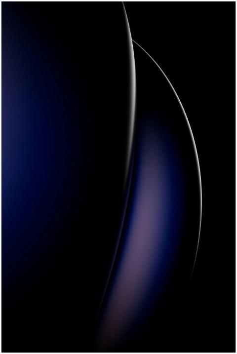 Sleek abstract art with curved dark blue and black
