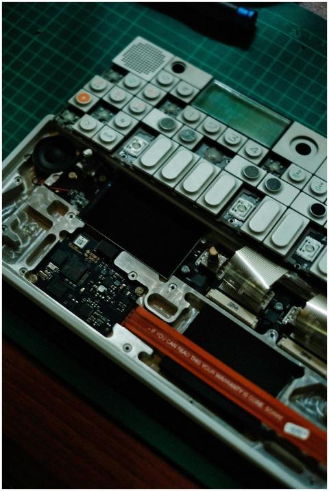 Detailed image of a circuit board and electronic c