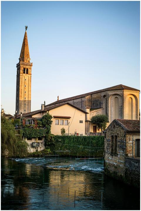 Picturesque view of a historic church and tower by