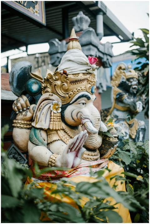 Beautiful Ganesha statue adorned in intricate deta