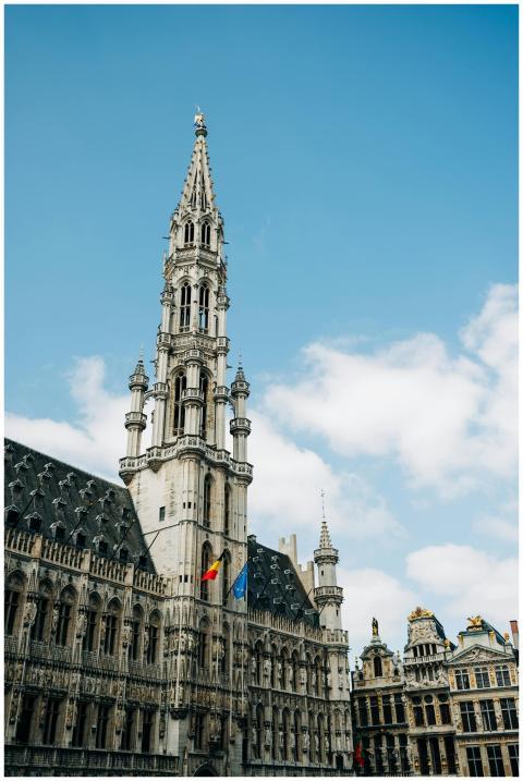 Iconic Brussels Town Hall showcasing Gothic archit