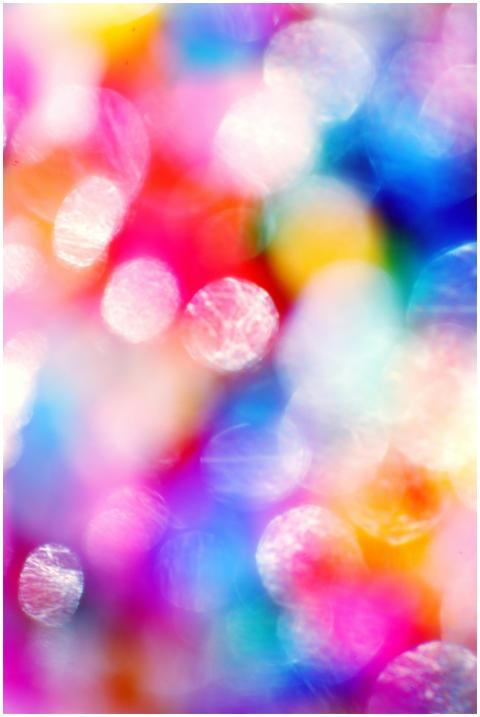 Vibrant abstract bokeh with multicolored light eff