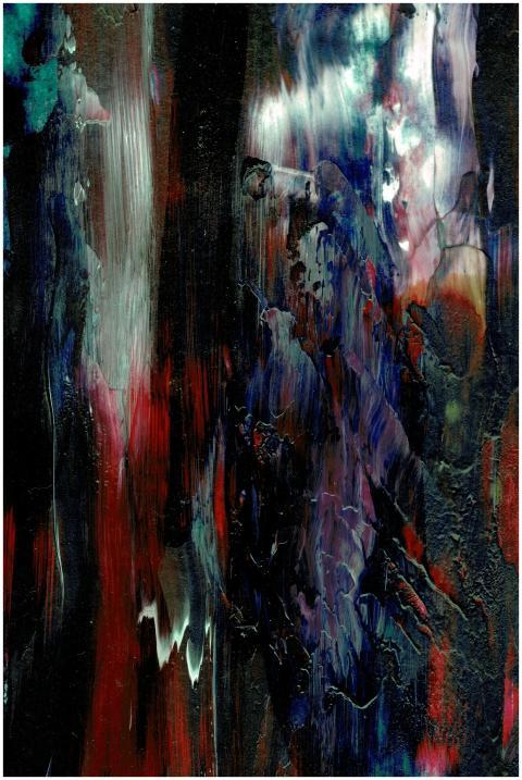 Dynamic and colorful abstract acrylic painting sho