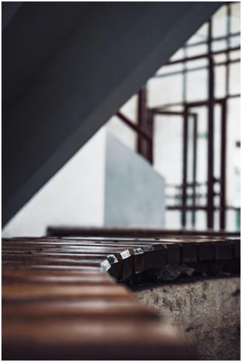 Close-up of modern architectural features with abs