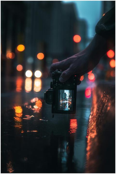 Capturing a moody night scene in downtown Minneapo