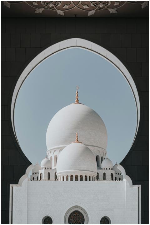 Elegant view of the Sheikh Zayed Grand Mosque dome