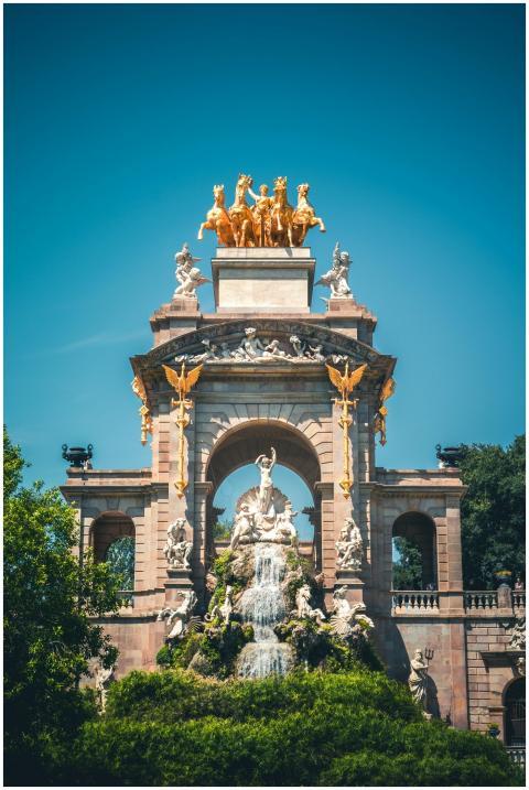 Stunning view of the Cascada Monumental fountain i
