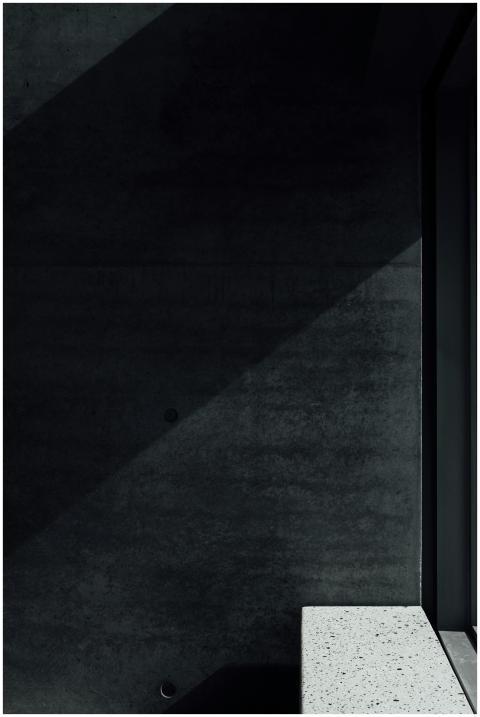 A striking minimalist photo featuring shadow play