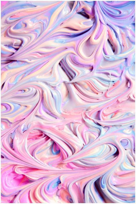 Vibrant swirled pastel texture resembling frosting